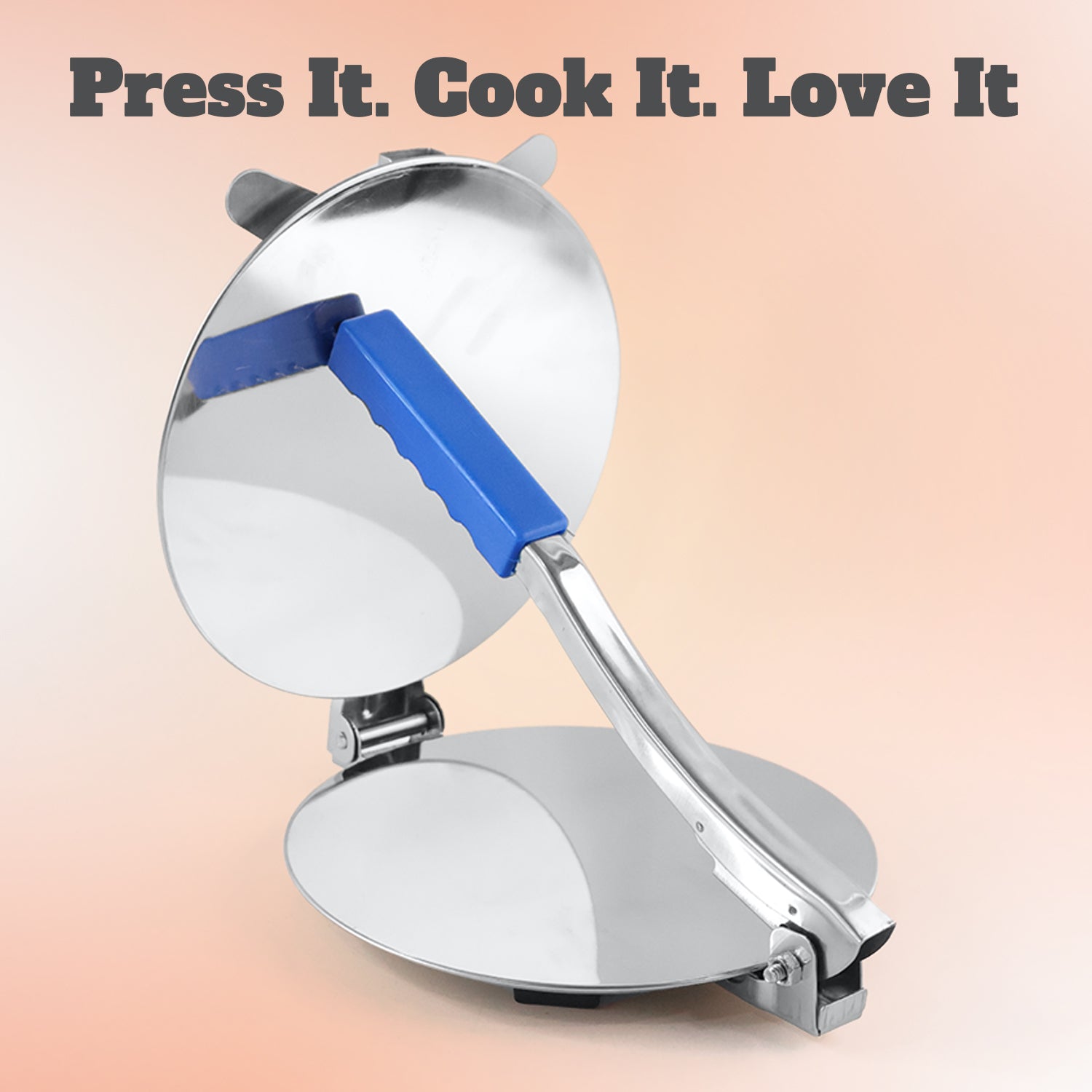 PURI PRESS MAKER - STAINLESS STEEL PURI MAKER PRESS MACHINE - ROTI CHAPATI PRESSER FOR HOME -KHAKHRA- PURI MAKER PRESS MACHINE WITH HANDLE, MANUAL PURI MAKER (MEDIUM)