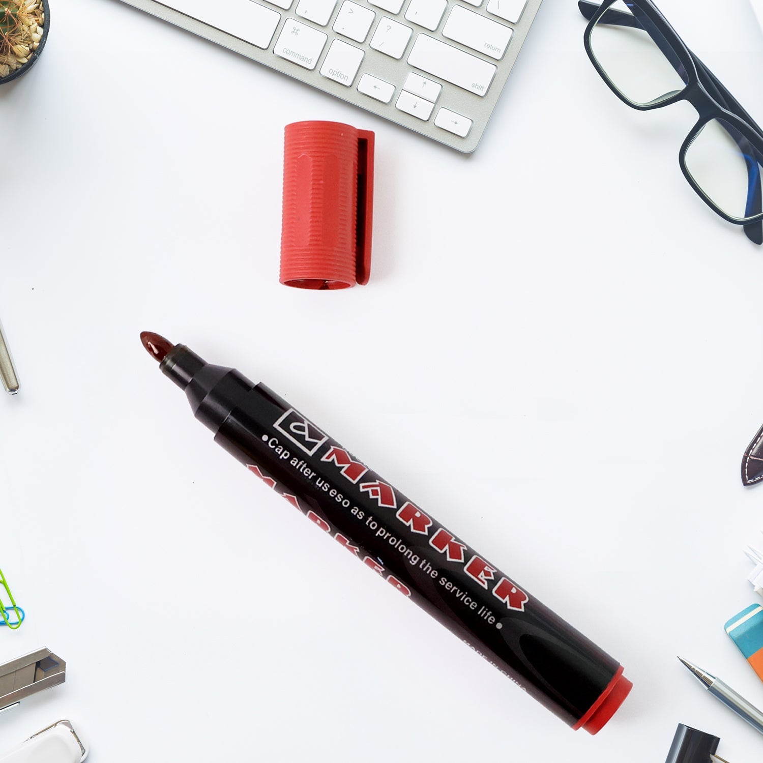 Red Permanent Ink Marker Set