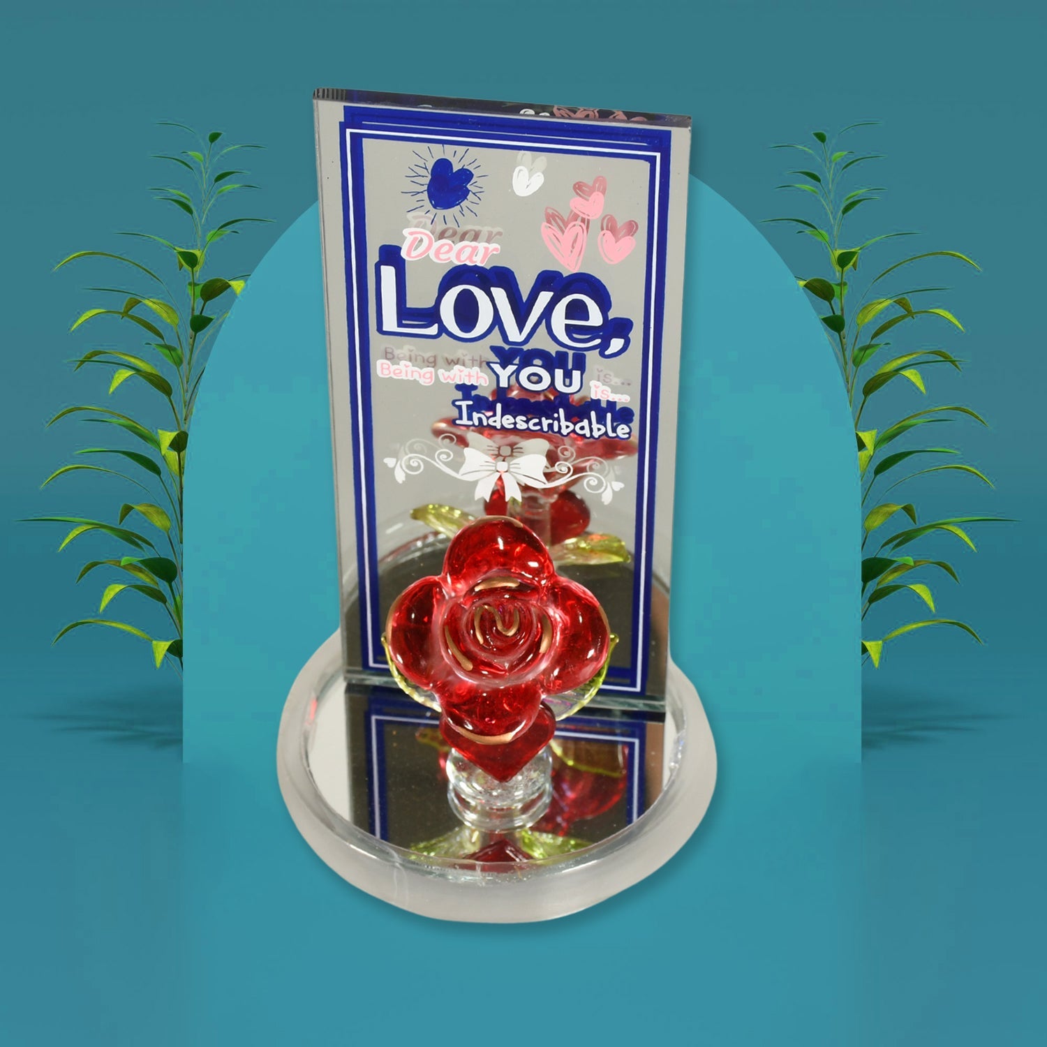 Lovely Rose Showpiece – Romantic Gift Set for All Occasions (1 Pc)