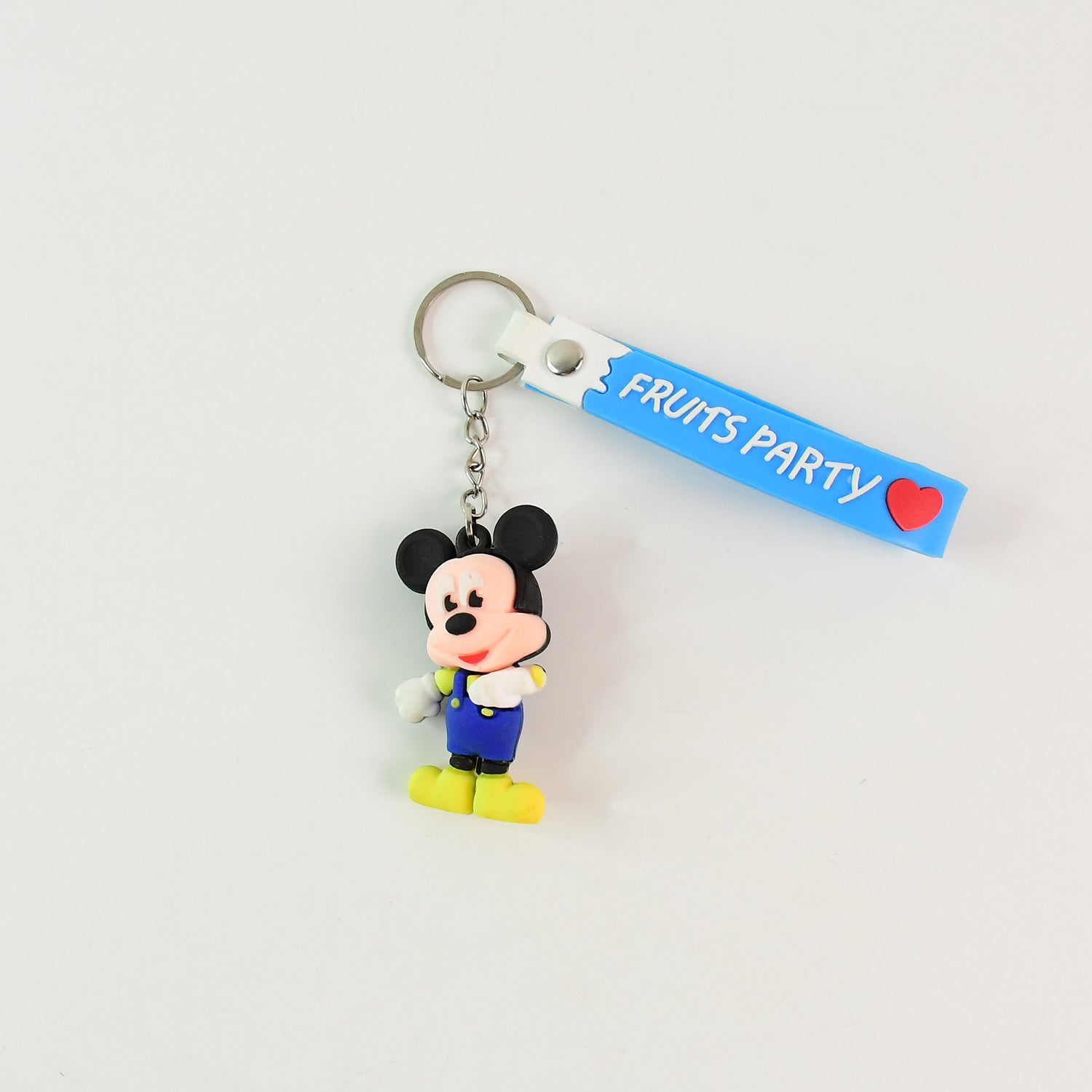 Cute Cartoon Silicone 3D Key Chain with Metal Hook & Strap (Pack of 1)