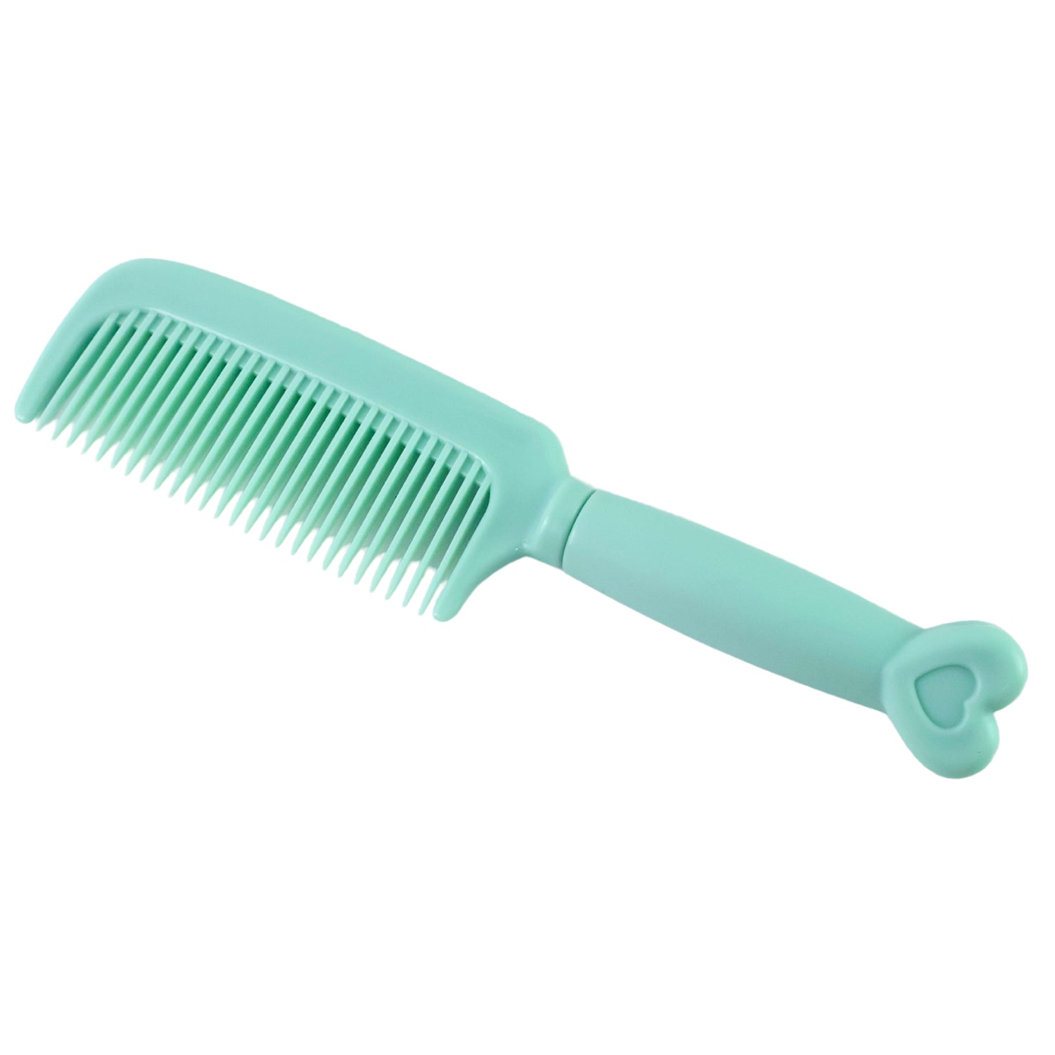 Plastic Hair Comb with Heart-Shaped Handle (1 Pc)