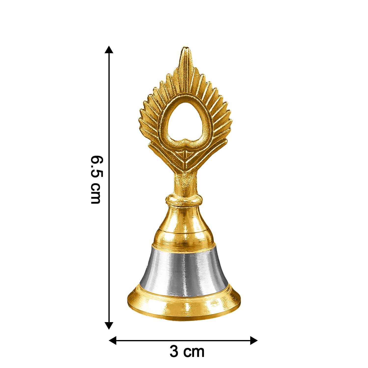 Brass and Steel Temple Ghanti (Pooja Bell) – Decorative Spiritual Accessory