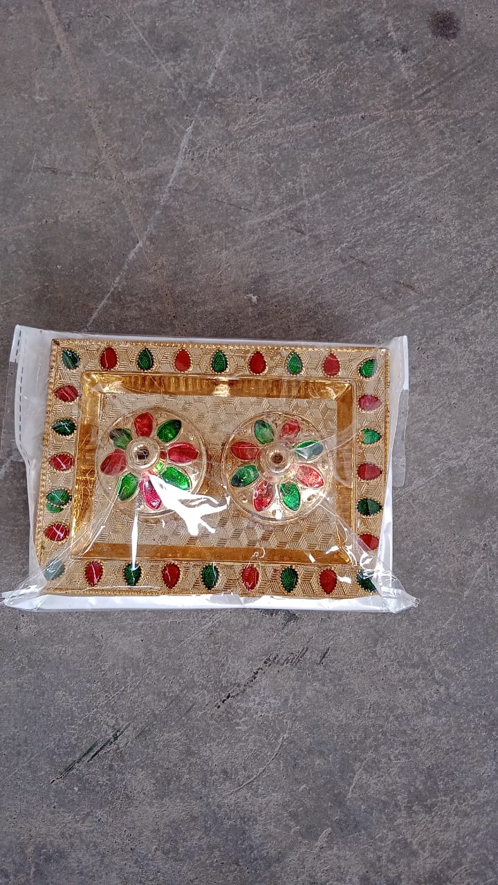 Rakasha Bandhan Special Puja Thali, Kumkum Thali Holder, Pooja Return Gift, Indian Housewarming Gifts, Brother / Bhai / Bhabhi / Sister / Family  Rakhi for Rakshabandhan, Diwali