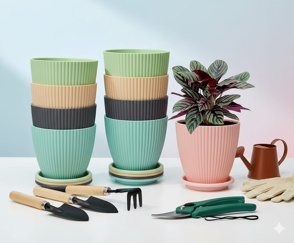 Wall-mounted garden tool organizer